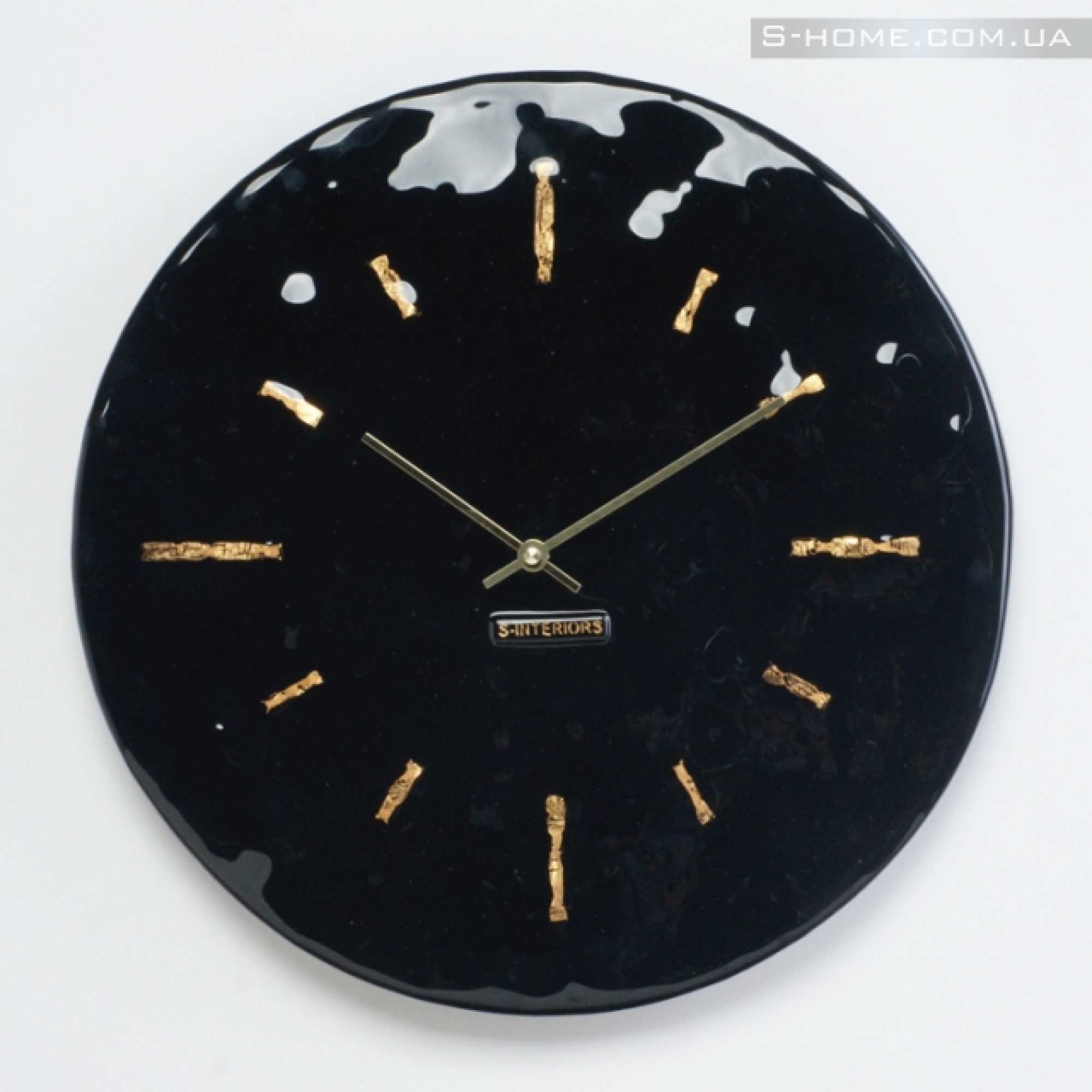 Позолочений настінний годинник S-interiors Terra R