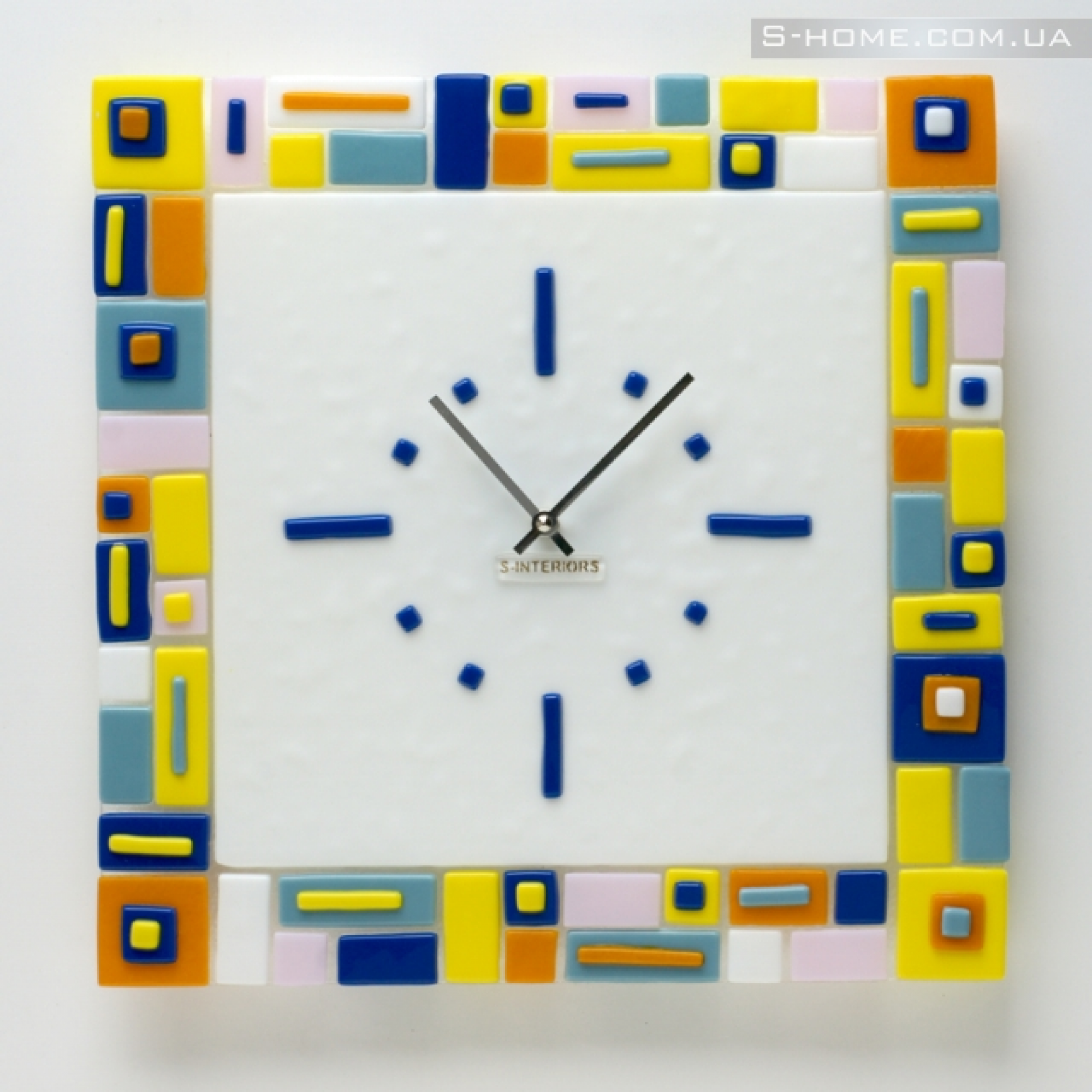 Яскравий настіний годинник S-interiors Colore Domino