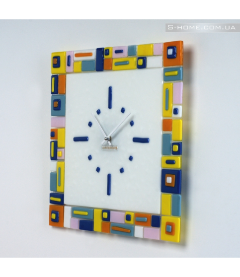 Яркие настенные часы S-interiors Colore Domino