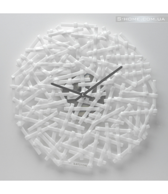 Настінний годинник мінімалізм S-Interiors Bianco Linea