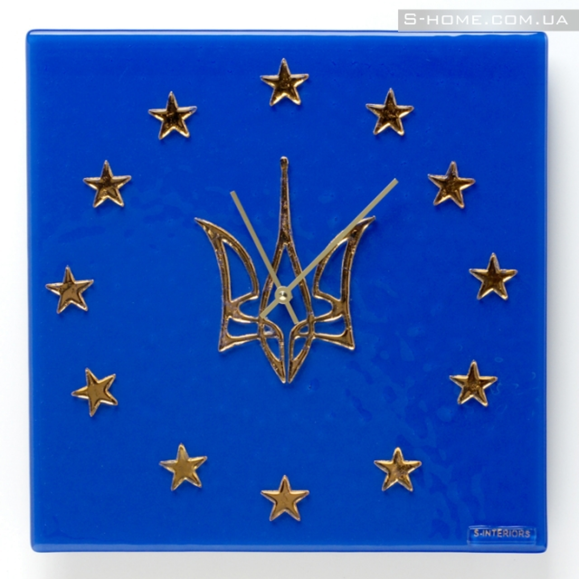 Настінний годинник із гербом України S-Interiors  EUkraine