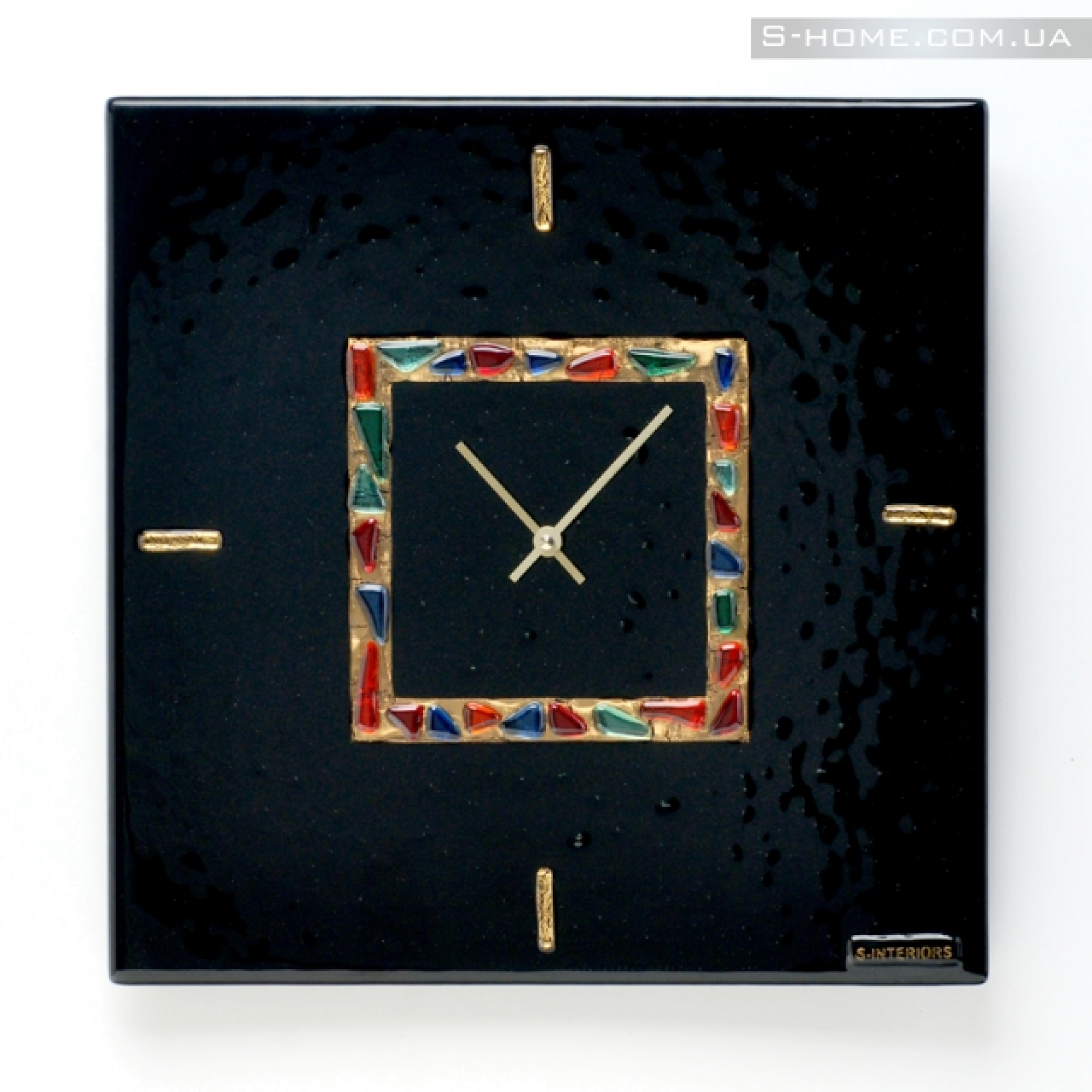 Дизайнерський настінний годинник з муранського скла S-Interiors  Antonio Сomplimento  2