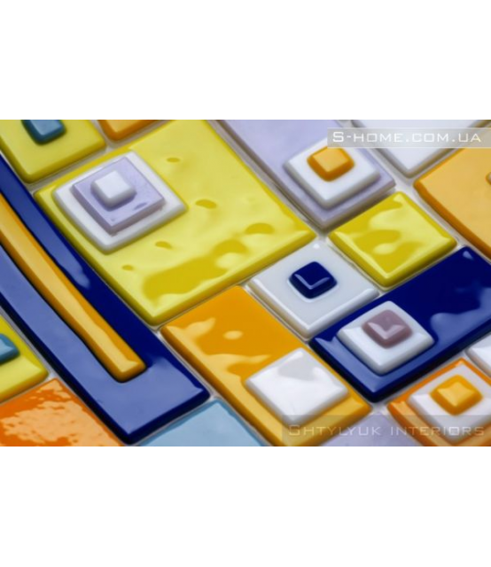Скляна тарілка фьюзинг S-Interiors Colore Domino