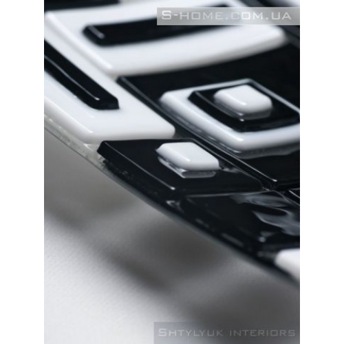 Декоративна тарілка зі скла фьюзинг S-Interiors Domino